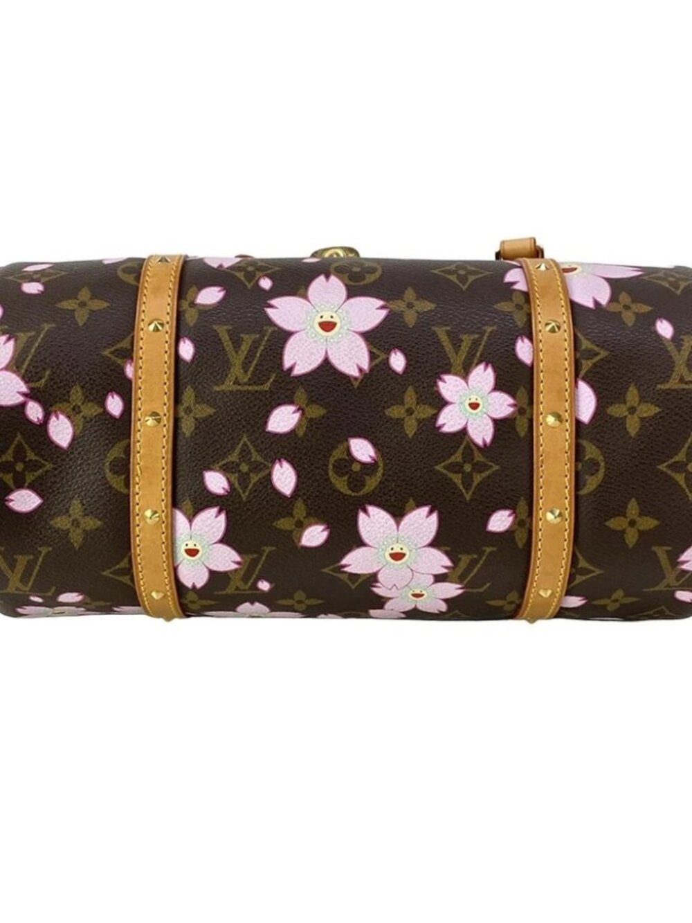 LOUIS VUITTON Papillon Maroon Monogram Cherry Blossom Unclear Handbag - Picture 5 of 14